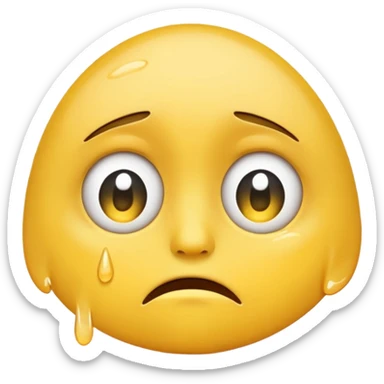 Crying emoji with only one eye sticker