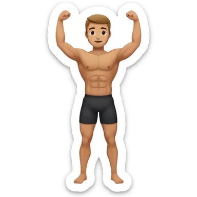 gym guy T-pose sticker