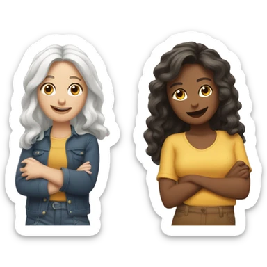 Zwei beste Freundinnen sticker