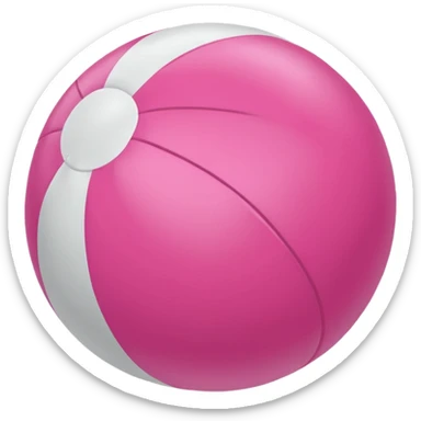 Pink beach ball sticker