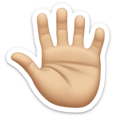 Hand with ring finger pointing down  sticker