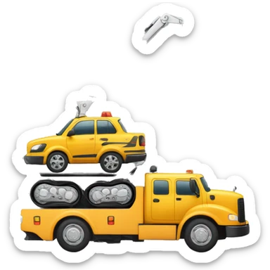tow truck with loading space  sticker
