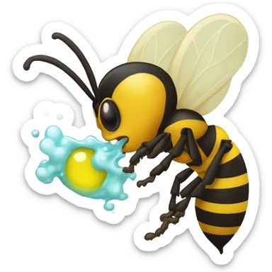 Vomiting bees sticker