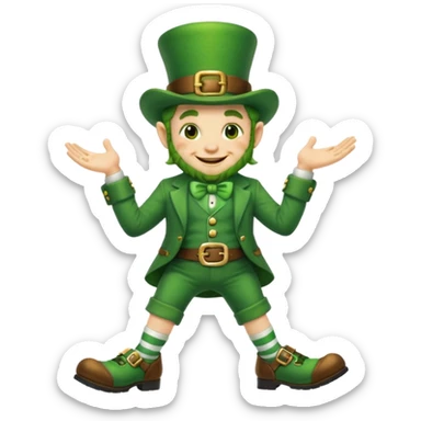 Leprechaun with legs sticker