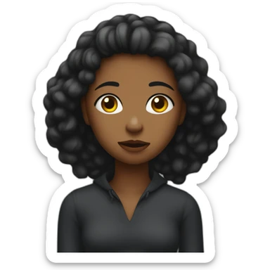 Fille noire qui pleure sticker