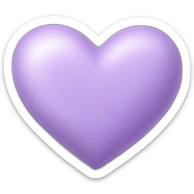 lavender color heart sticker