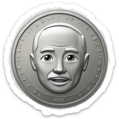 Russian ruble coin sticker