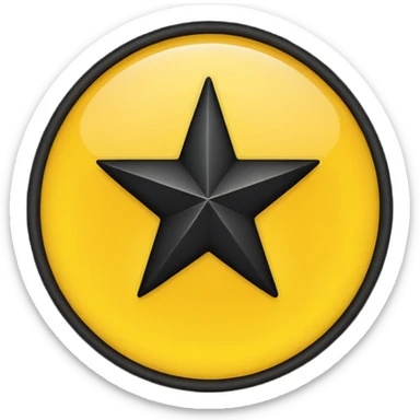 Black star in yellow circle ( snap star) sticker