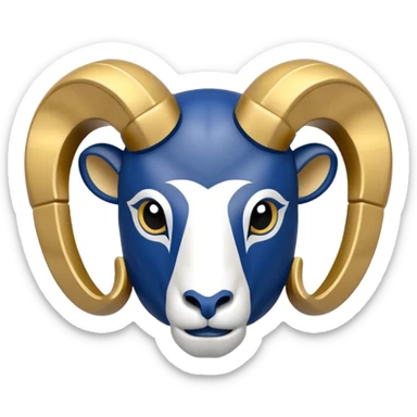 Los Angeles rams nfl logo sticker