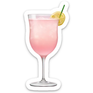 Light Pink cocktail with a little light pink on the glass sticker