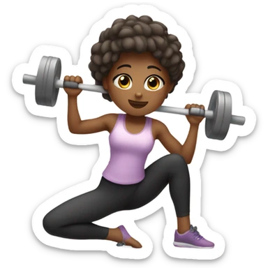 A girl exercising  sticker