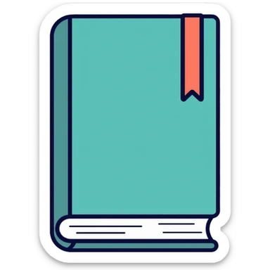 book with 008DA6 teal blue-green color cover sticker