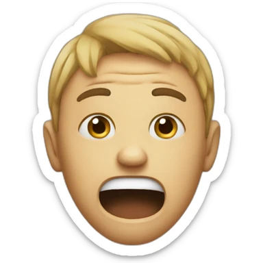 a person who is scared of everything around him sticker