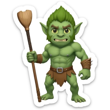 Troll with a club sticker