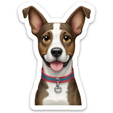 Belgium Malenois dog brindle skiing  sticker