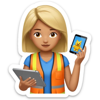 Girl working at Walmart while playing Roblox  sticker