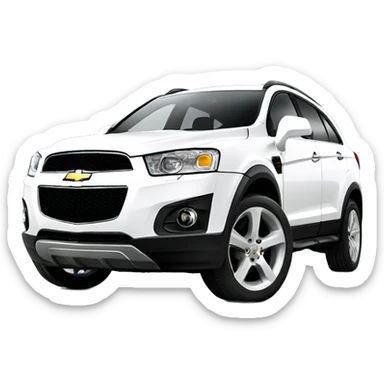 White Chevrolet captiva wash sticker