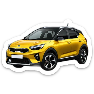 Black Kia stonic in 45 frontview sticker