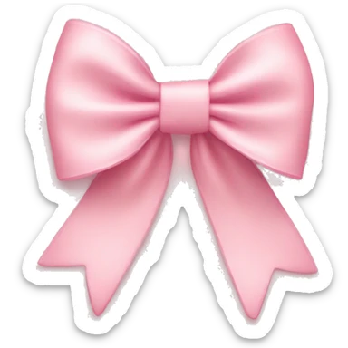light pink bow on light pink bow sticker