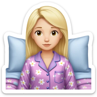 Girl going to bed sticker