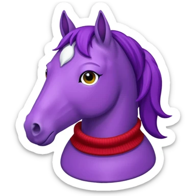 Purple horse wearing red sweater

 sticker