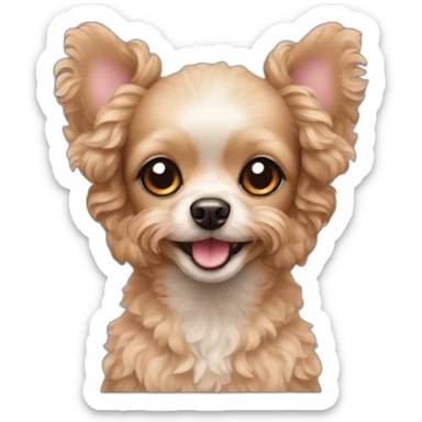 toy poodle chihuahua dog sticker