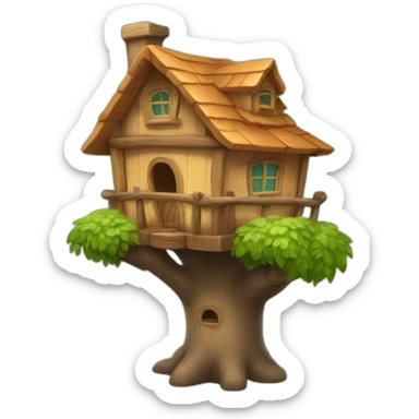 cute treehouse sticker