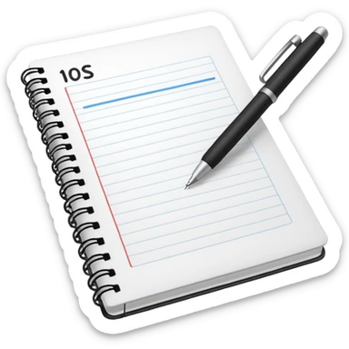 open notebook with numbers and a calculator sticker