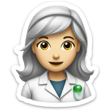 Laboratory specialists girl  sticker