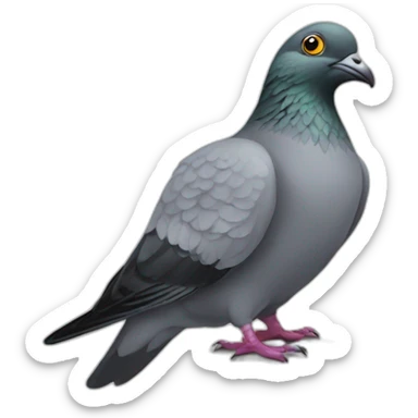 Gangsta pigeon sticker