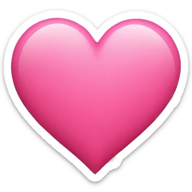 Tango pink color heart sticker