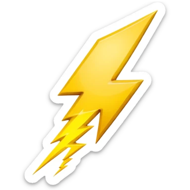 Lightning bolt with yellow dot under it sticker