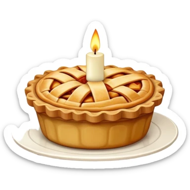 apple pie scented candle sticker