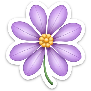pastel lilac flower with shiny petals sticker
