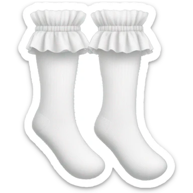 white frilly socks sticker