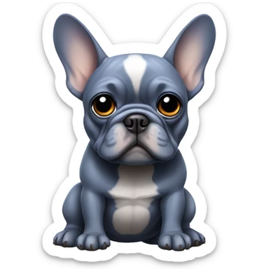 Blue French bull dog sticker