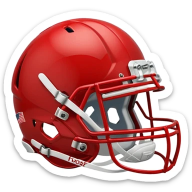 college football player helmets red  sticker