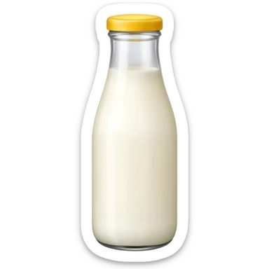 baby Milk bottle with yellow cap  sticker