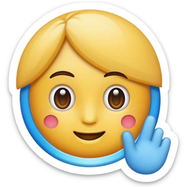 ✔️ crea este emoji pero en celeste sticker