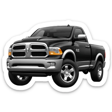 noir dodge ram sticker