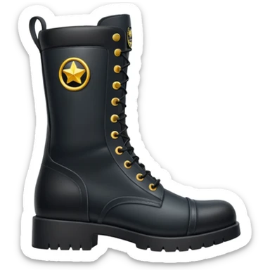 generate me black military boots sticker