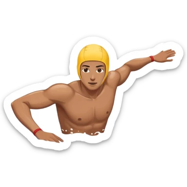 person swimming in water doing freestyle sticker