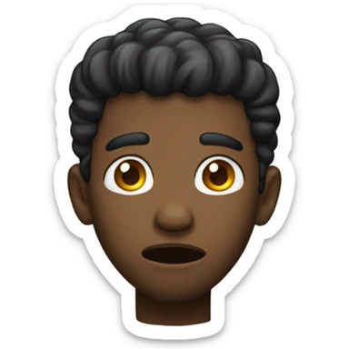 Black dude holding his head in disbelief sticker