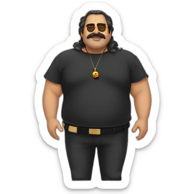 hombre-obesobarba-negrasonriendopelo-negrocamisetagrupo-musical-rush sticker