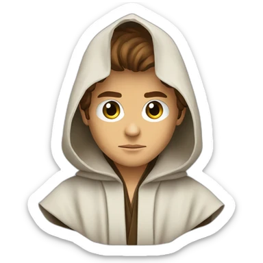 anakin skywalker (sith eyes) (hooded robe) (portrait, front facing) sticker