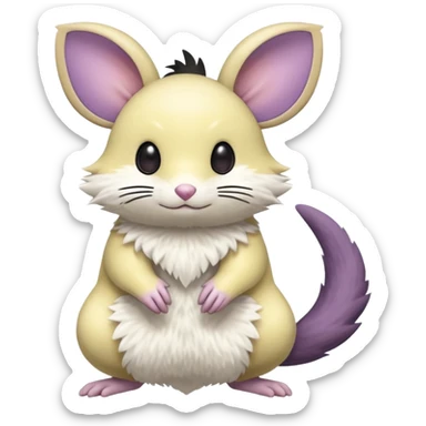 Rattata-Emolga-Pachirisu-Cacomistl-Fakemon-hybrid-creature (full body) sticker