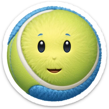 full blue tennis ball sticker