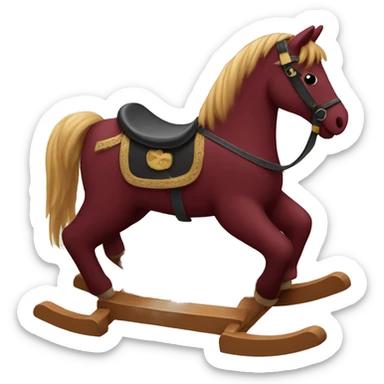 burgundy rocking horse sticker
