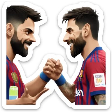 Virat kohli meet Messi ￼ sticker