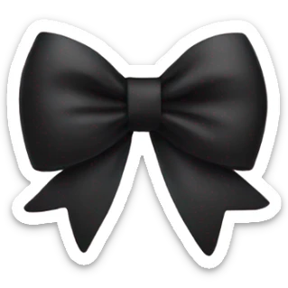a pretty black bow sticker